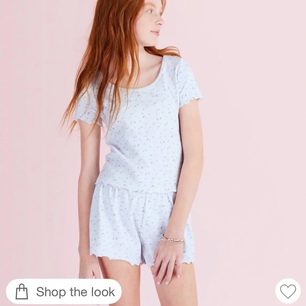 Light Blue Floral girls skirt and matching top by LoveShackFancy x Target